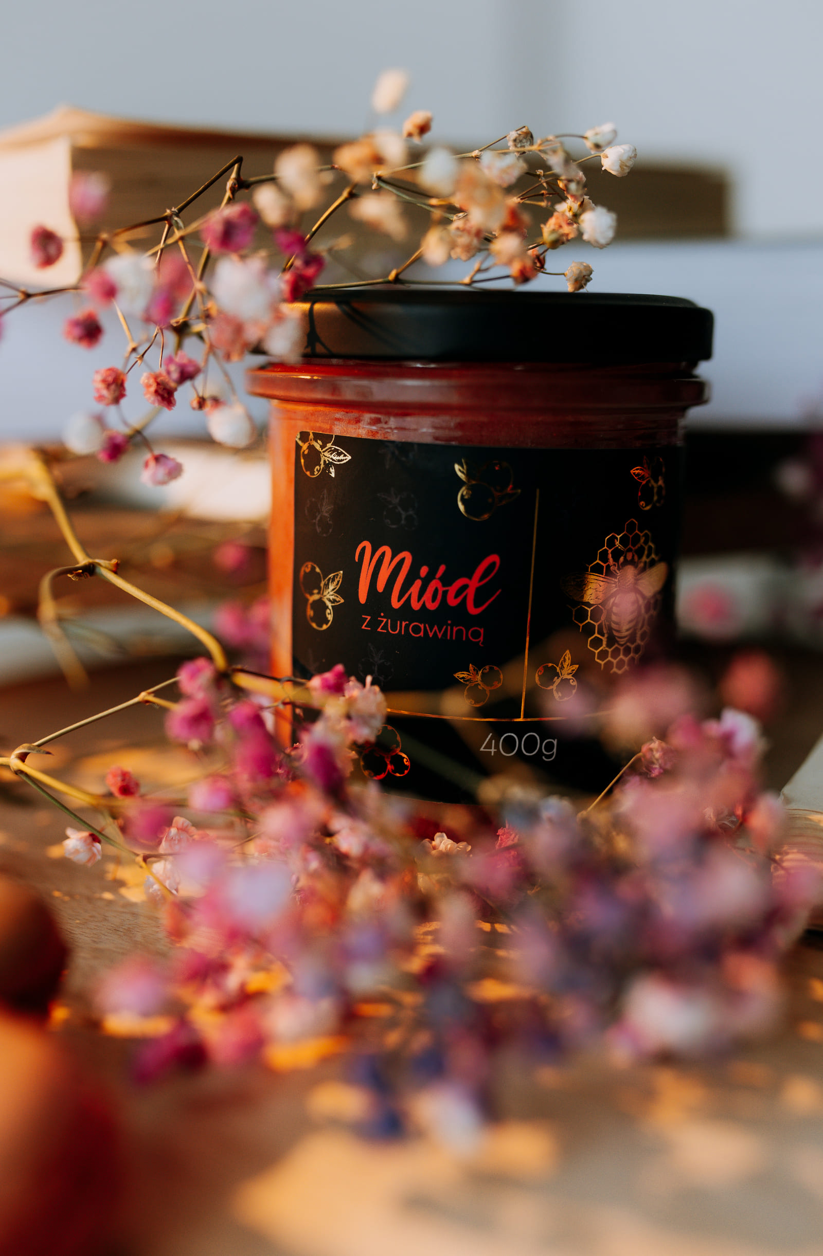 MIÓD Z ŻURAWINĄ 400g - obrazek 2