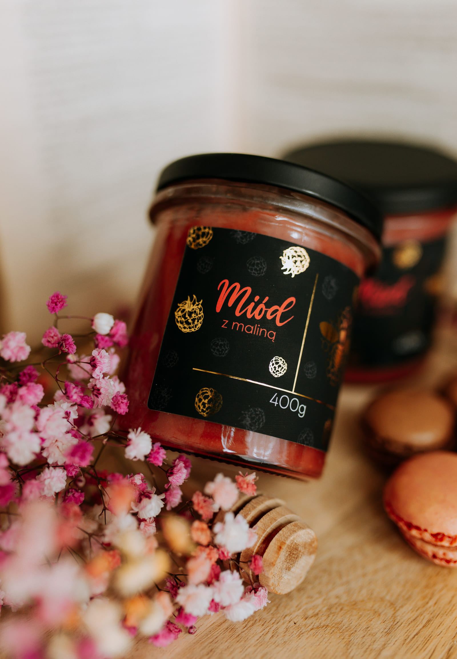 MIÓD Z MALINĄ 400g - obrazek 3